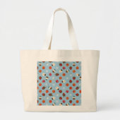 Ditzy Christmas Polkadots Grote Tote Bag (Voorkant)