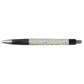 Ditzy Daisies op Blue Custom Grip Pen (Voorkant)