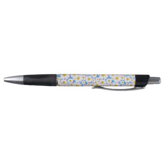 Ditzy Daisies op Blue Custom Grip Pen (Bodem)