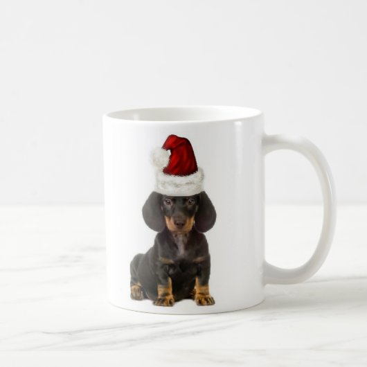 Ditzy Dogs~Original Mok~Dachshund~Kerstmis Koffiemok (Rechts)