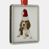 Ditzy Dogs~Original Ornament~Beagle~Kerstmis Metalen Ornament (Rechts)