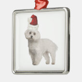 Ditzy Dogs~Origineel Ornament~Kerstmis~Maltees Metalen Ornament (Links)