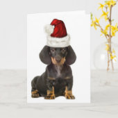 Ditzy Dogs~Originele Notecard~Teckel Kaart (Gele Bloem)