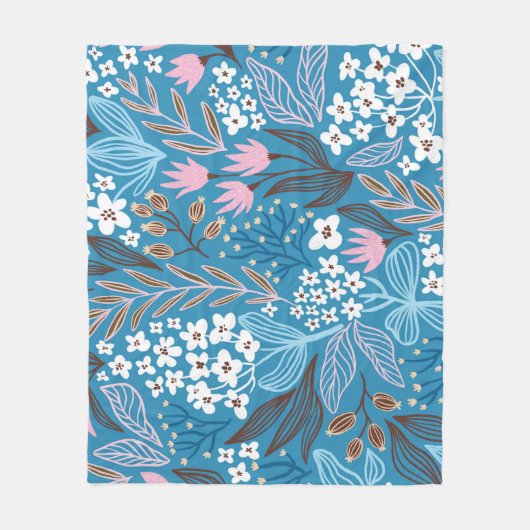 Ditzy Floral: lentedesign. Fleece Deken (Voorkant)