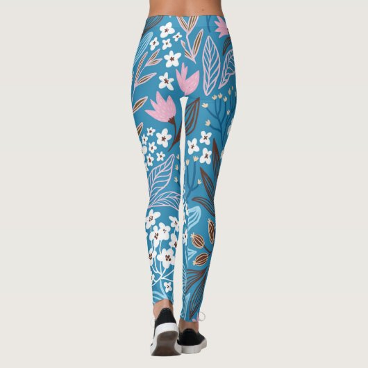 Ditzy Floral:  lentedesign. Leggings (Achterkant)