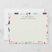 Ditzy Floral Pattern Specialized Stationery Notitiekaartje (Voorkant)
