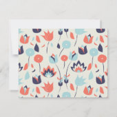 Ditzy Floral Pattern Specialized Stationery Notitiekaartje (Achterkant)