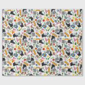 Ditzy grillig wandelpatroon cadeaupapier (Vlak)