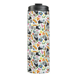 Ditzy grillig wandelpatroon | Folk Art Outdoor Thermosbeker