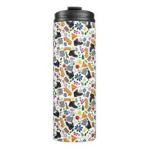 Ditzy grillig wandelpatroon Folk Art Outdoor Thermosbeker