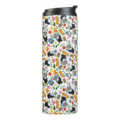 Ditzy grillig wandelpatroon | Folk Art Outdoor Thermosbeker (Gedraaid links)