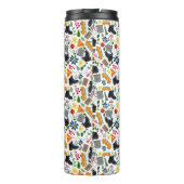 Ditzy grillig wandelpatroon | Folk Art Outdoor Thermosbeker (Achterkant)