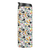 Ditzy grillig wandelpatroon | Folk Art Outdoor Thermosbeker (Geroteerd rechts)