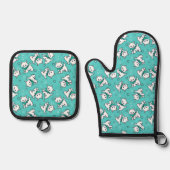 Ditzy Kittens Ovenwant & Pannenlap Set (Voorkant)