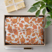 Ditzy Oranje Fishing Pattern Aangepast weefseldocu Tissuepapier (Geschenk)