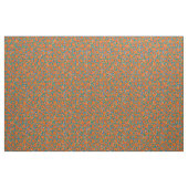 Ditzy Oranje Fishing Pattern on Blue Green Fabric Stof (Yard (91,4 cm))