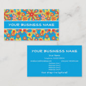 Ditzy Sinaasappel Bloemen Visitekaartje aan te pas (Voorkant / Achterkant)