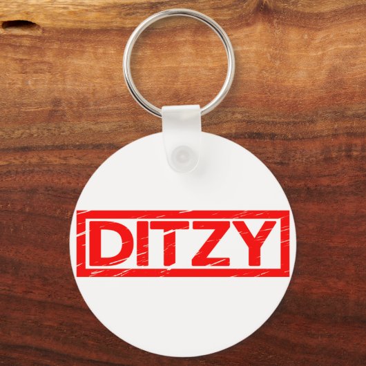 Ditzy Stamp Sleutelhanger (Achterkant)