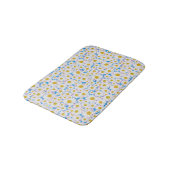 Ditzy White Daisies op Blue Custom Bath Mat (Gekanteld)