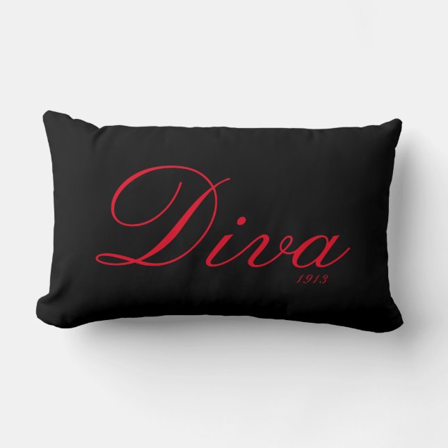Diva 1913 Black Pillow Kussen (Voorkant)