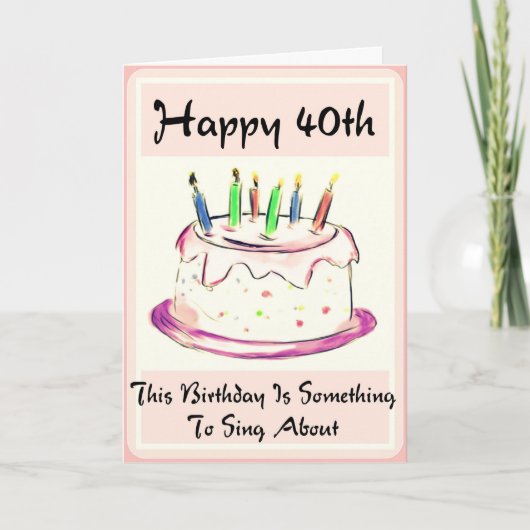 Diva' 40th Birthday Card for Baby Boomer Women Kaart (Voorkant)