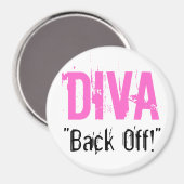 DIVA, "Achteruit!" Magnet (Voorkant / Achterkant)