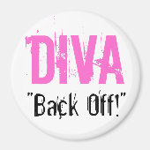 DIVA, "Achteruit!" Magnet (Voorkant)