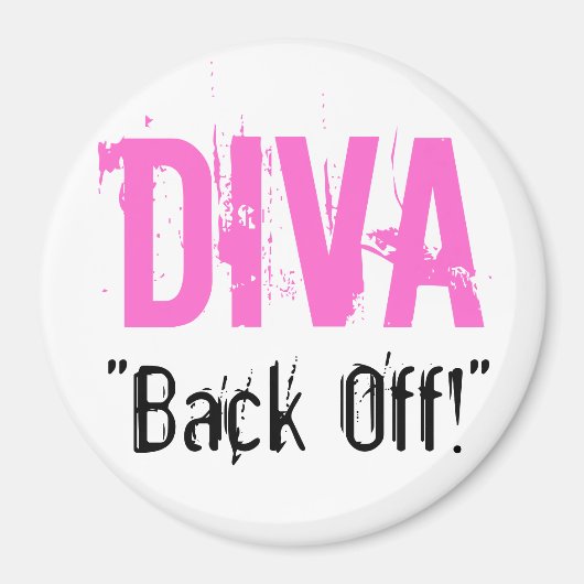 DIVA, "Achteruit!" Magnet (Voorkant)