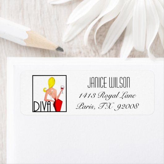 DIVA-Adresetiketten Etiket (Insitu)