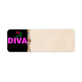Diva-adreslabel Etiket (Voorkant)