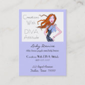 "Diva Attitude"-Visitekaartjes Visitekaartje (Voorkant)
