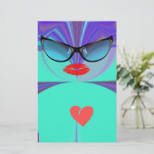 Diva Aura Vibrant Zonnebril Rode Hart Designer Pa (Staand voorkant)