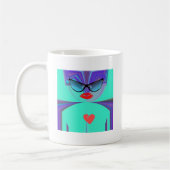 Diva Aura Vibrante Zonnebril Rood Hart Designer Ke Koffiemok (Links)