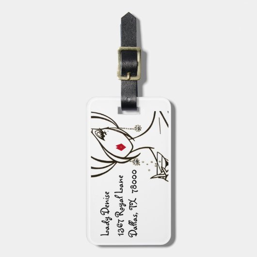 "DIVA"-Bagagelabels personaliseren Bagagelabel (Voorkant verticaal)