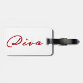 "DIVA"-Bagagelabels personaliseren Bagagelabel (Achterkant horizontaal)