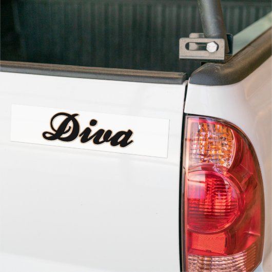Diva Baseball Style Bumpersticker (Op Truck)