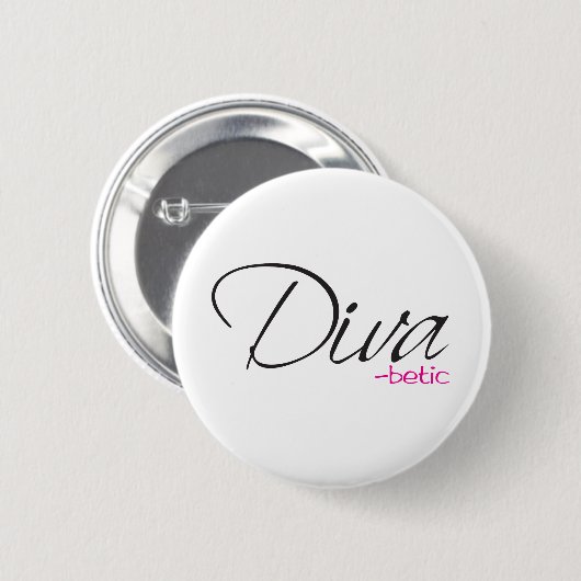 Diva-betic Ronde Button 5,7 Cm (Voorkant /achterkant)
