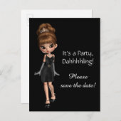 Diva Bewaar de datum Aankondigingskaart (Voorkant / Achterkant)