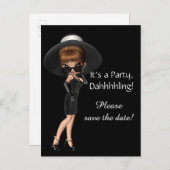 Diva Bewaar de datum Aankondigingskaart (Voorkant / Achterkant)