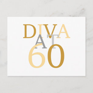 Diva bij 60 briefkaart