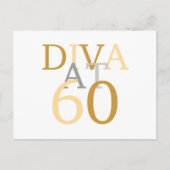 Diva bij 60 briefkaart (Voorkant)