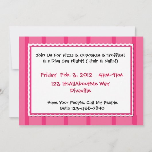 Diva Birthday Kaart (Achterkant)