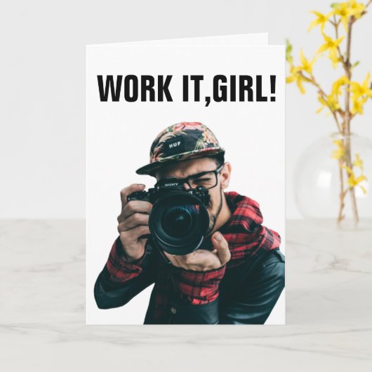 DIVA BIRTHDAY-KAARTEN VOOR VRIEND, FUNCTIE KAART (Gele Bloem)