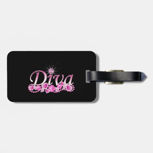 Diva Bling Bagagelabel (Achterkant horizontaal)