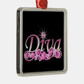 Diva Bling Metalen Ornament (Rechts)