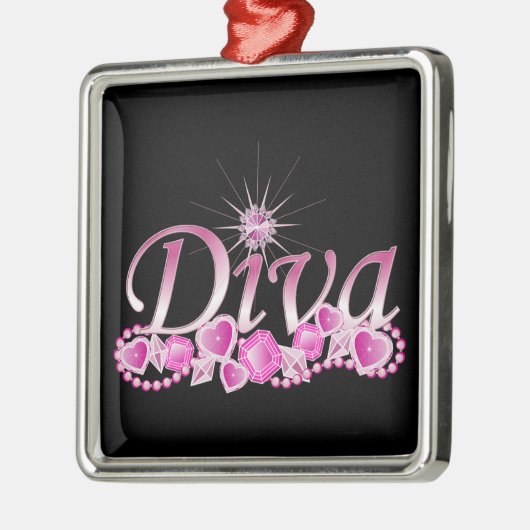 Diva Bling Metalen Ornament (Links)
