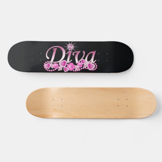 Diva Bling Persoonlijk Skateboard (Horizontaal)
