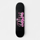 Diva Bling Persoonlijk Skateboard (Voorkant)