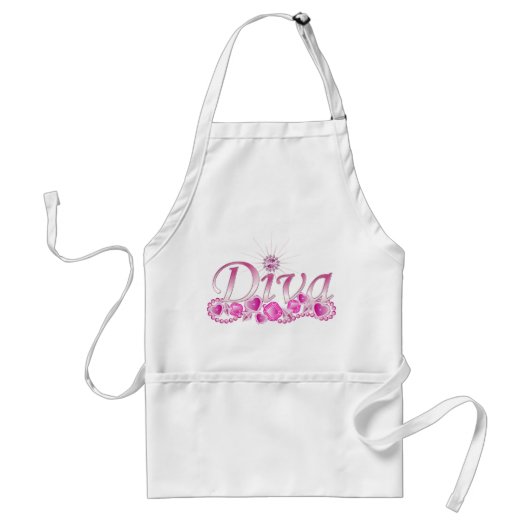 Diva Bling Standaard Schort (Voorkant)