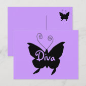 Diva Butterfly Briefkaart (Voorkant / Achterkant)